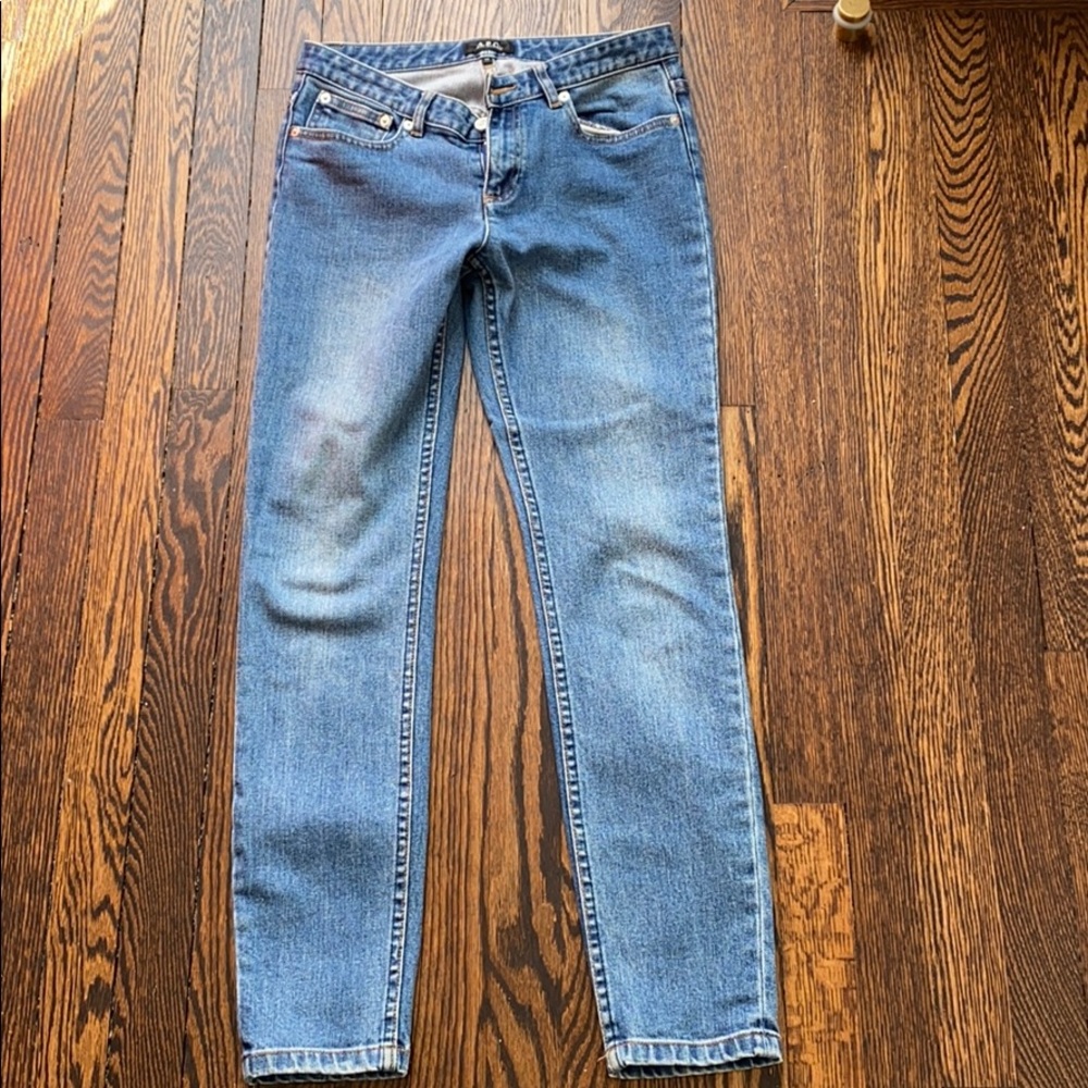 A.P.C. New Moulant Indigo Mid-Rise Skinny Jeans